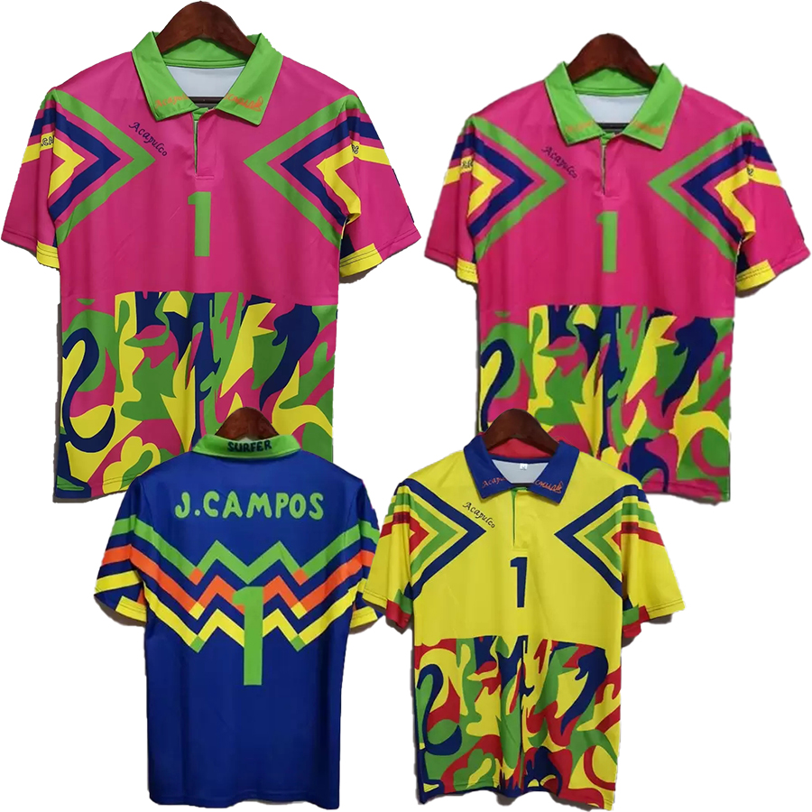 Mexican lunatic goalkeeper Flower butterfly Jorge Campos Retro soccer jerseys J.CAMPOS 1 Classic Football Shirt, Yellow
Mexican lunatic goalkeeper Flower butterfly Jorge Campos Retro soccer jerseys J.CAMPOS 1 Classic Football Shirt, Yellow