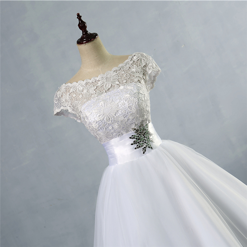 ZJ9033 Sexy Quality Lace A-line Wedding Dress 2021 Vestidos de Novia Plus Size Bride Dresses