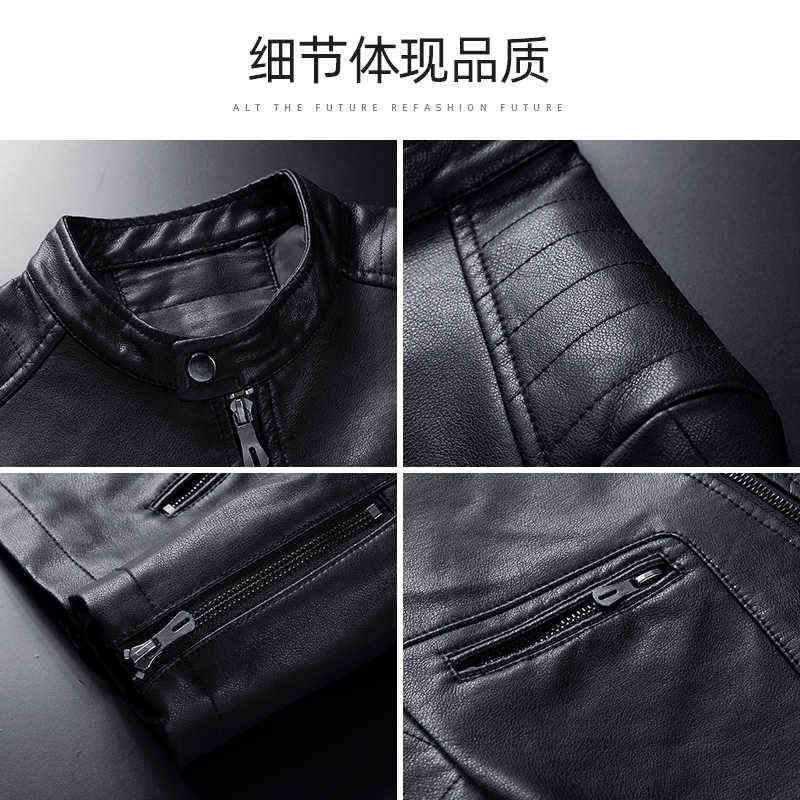 Men Faux Leather Jacket Motorcycle 6XL Men 's Jackets Black Jaqueta De Couro Masculina Outwear Male PU Leather Coats Mens 211111