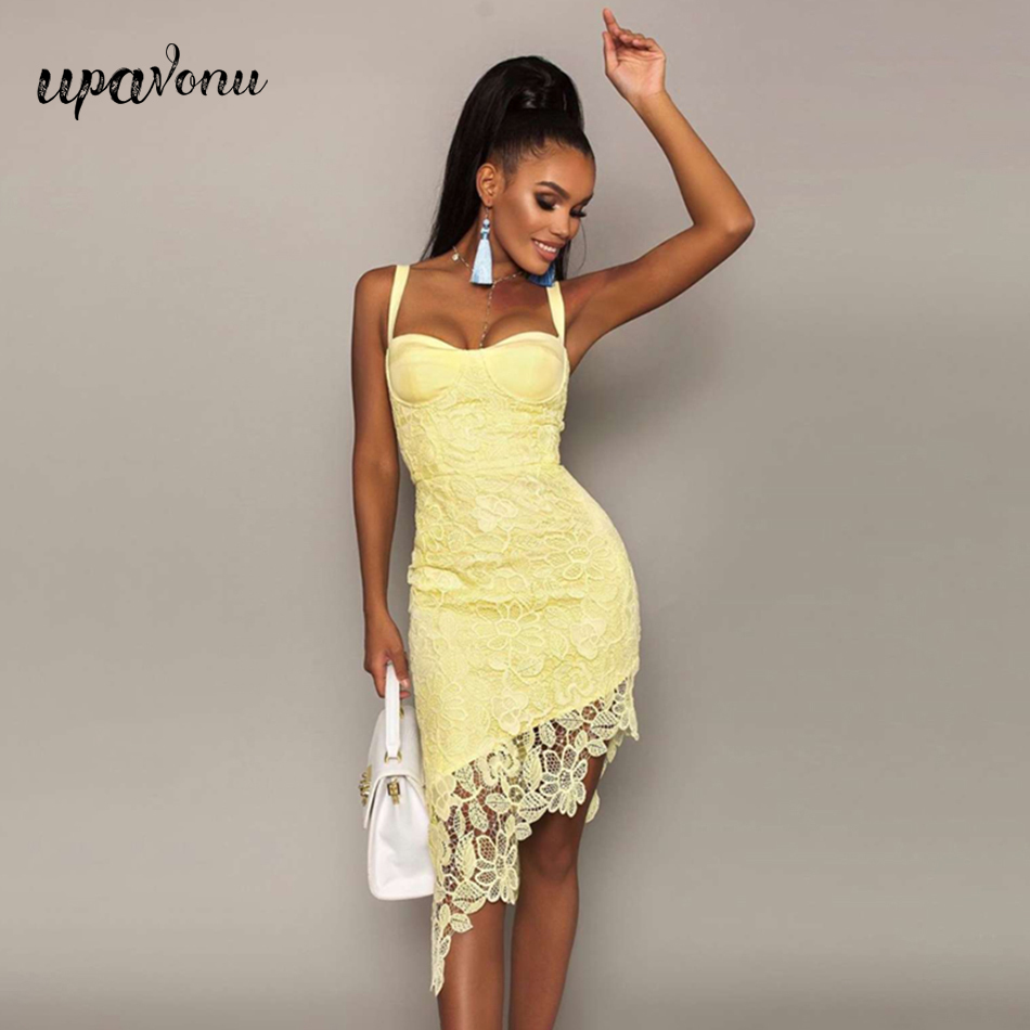 Free Summer Lace Bandage Dress Women Sexy Spaghetti Strap Sleeveless Bodycon Knee Length Club Party Vestidos 210524