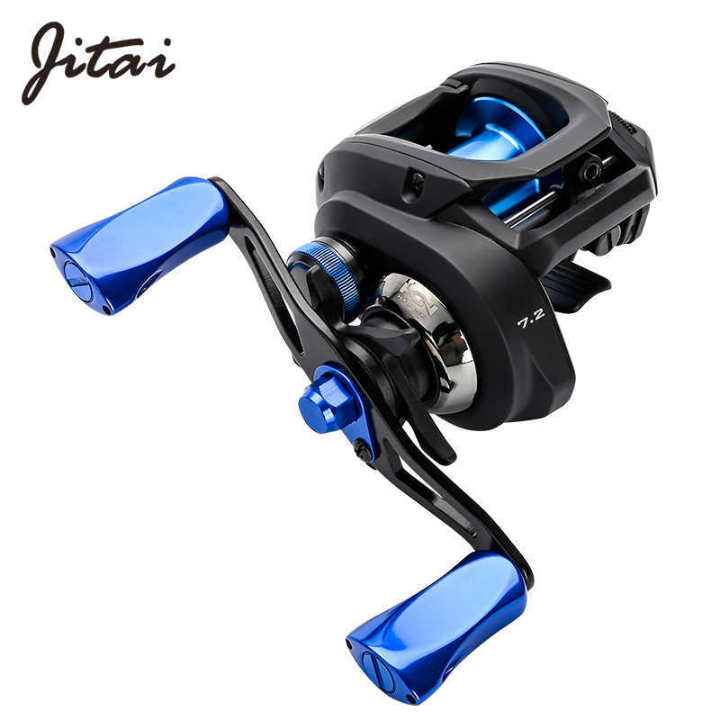 Jitai Fishing Reel Handle Carbon Fibre Aluminum Alloy Knob For Baitcasting Fish Tackle Accessory 210727