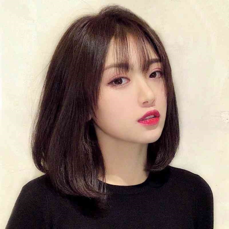 women's middle and Wig long clavicle air bangs deduction, beauty reduction, whole set, short straight hair head set, Chestnut black
women's middle and Wig long clavicle air bangs deduction, beauty reduction, whole set, short straight hair head set, Chestnut black