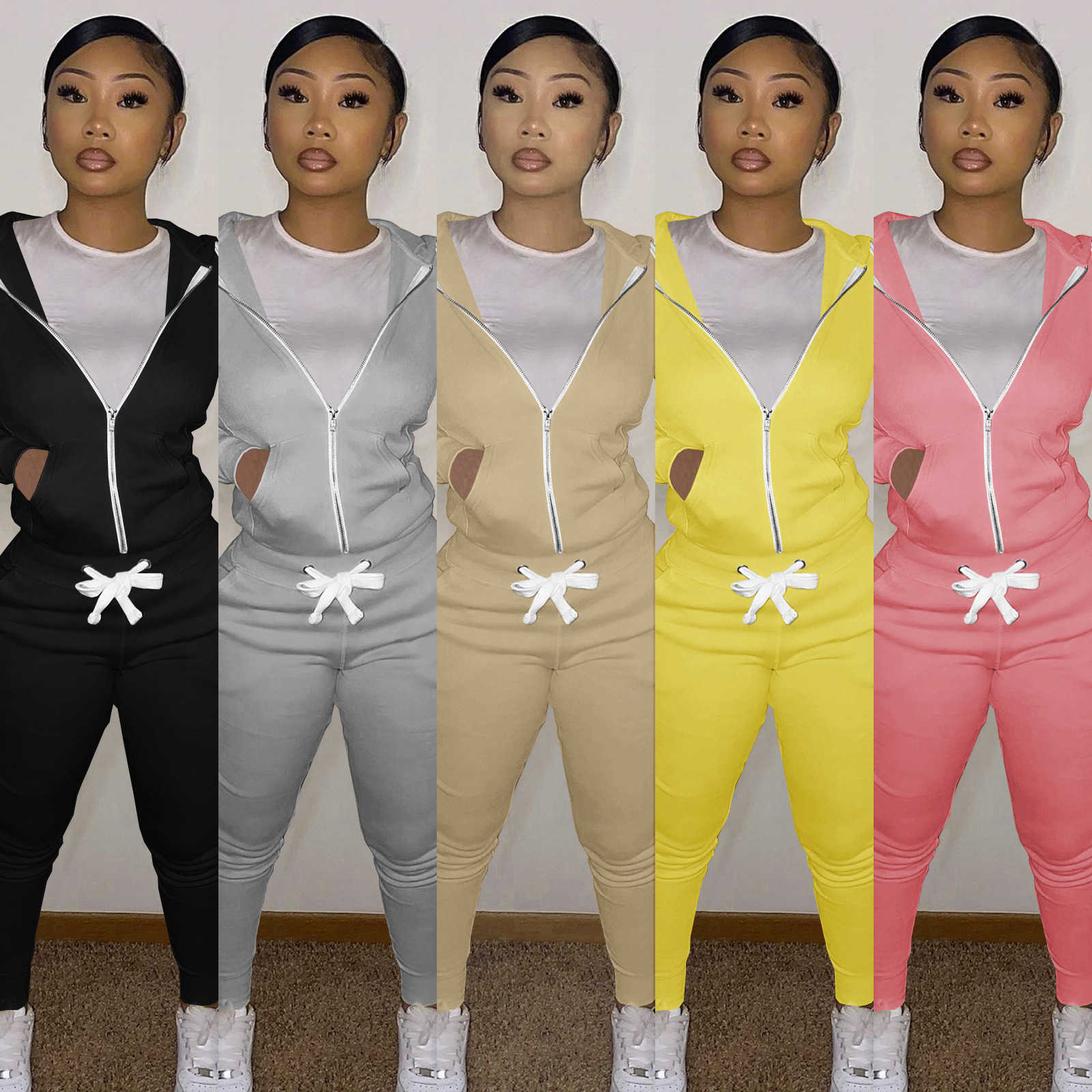 Designers Women sports tracksuits Clothes 2023 autumn and winter women's cotton sweater tight two-piece hooded suit womens sets