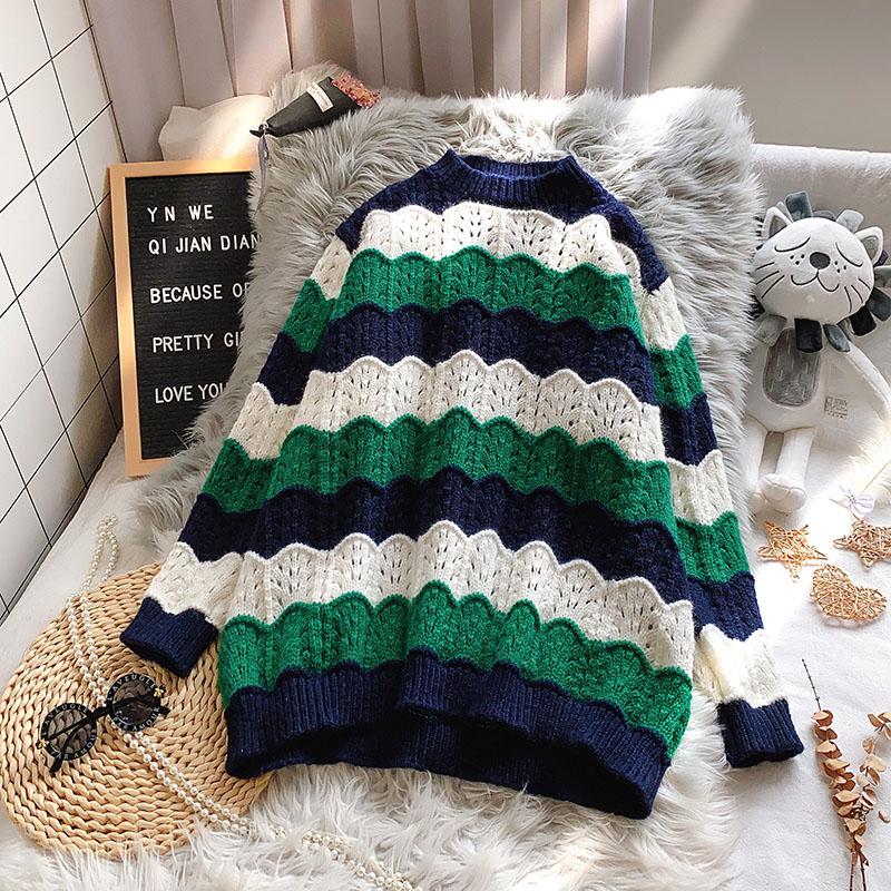 Women's Sweaters Long Sleeve Loose Korean Style Sweet Knitted Pullover Women Autumn 2021 Round Neck Splicing Sweater Coat 11863, Pink
Women's Sweaters Long Sleeve Loose Korean Style Sweet Knitted Pullover Women Autumn 2021 Round Neck Splicing Sweater Coat 11863, Pink