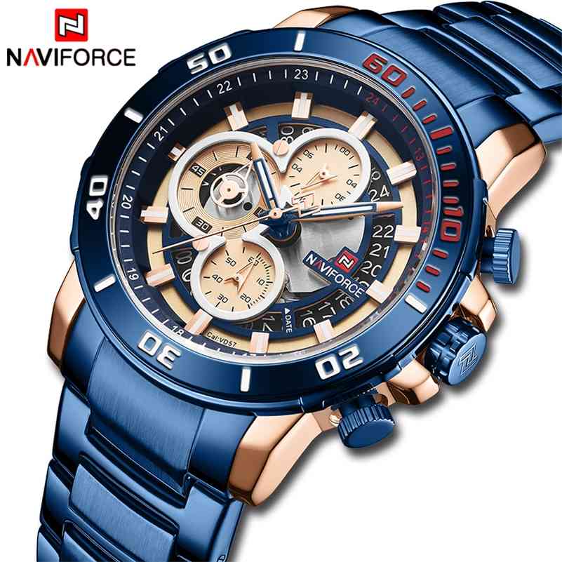 NAVIFORCE Mens Watches Top Luxury Brand Waterproof Sport Quartz Watch Men Fashion Date Male Clock Chronograph Relogio Masculino 210517, Silver black 
NAVIFORCE Mens Watches Top Luxury Brand Waterproof Sport Quartz Watch Men Fashion Date Male Clock Chronograph Relogio Masculino 210517, Silver black