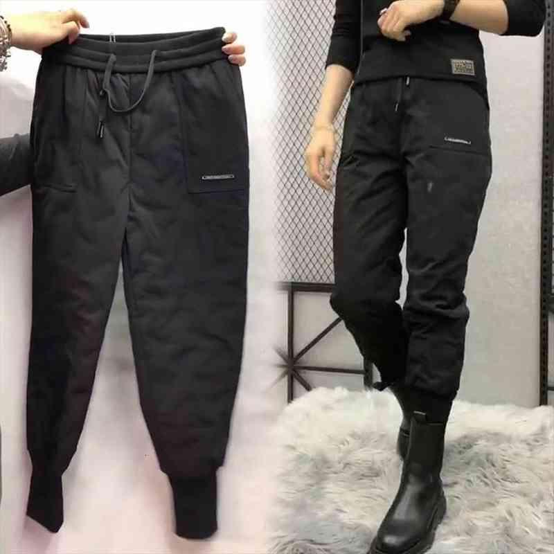 warm woman down cotton pants trousers sports winter elastic high waist down skinny pants female thick padded trousers, Black;white
warm woman down cotton pants trousers sports winter elastic high waist down skinny pants female thick padded trousers, Black;white