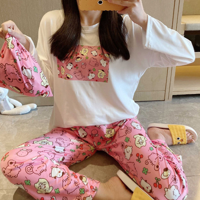 2021Kawaii Sailor Moon Print Womens Pajamas Set Autumn Long-sleeve Pajamas Cute Pink Cartoon Female Homewear Loose Casual Sleepwear, Black;red
2021Kawaii Sailor Moon Print Womens Pajamas Set Autumn Long-sleeve Pajamas Cute Pink Cartoon Female Homewear Loose Casual Sleepwear, Black;red