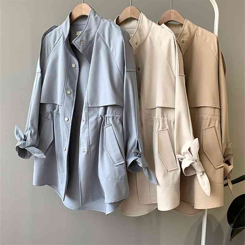 Trench Coat Women Autumn Single Breasted Loose Elastic Waist Korean Casual Long Female Tops 210519, Khaki
Trench Coat Women Autumn Single Breasted Loose Elastic Waist Korean Casual Long Female Tops 210519, Khaki