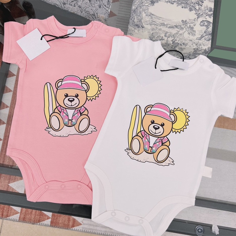 Baby Rompers One-piece Kids Newborn Classic Letter Bear Print Fashion Boys Girl Cute Top Jumpsuit Child Set Toddler Comfortable Triangle, Pink1
Baby Rompers One-piece Kids Newborn Classic Letter Bear Print Fashion Boys Girl Cute Top Jumpsuit Child Set Toddler Comfortable Triangle, Pink1