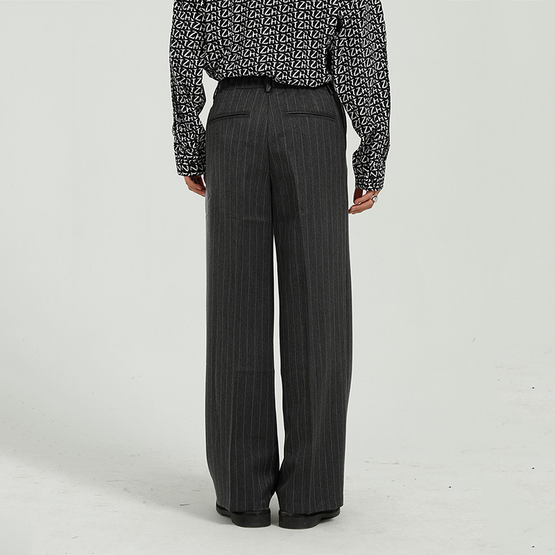 IEFB Men's Clothing Spring Suit Pants Korean Trend Straight Loose Striped Casual Straight Trousers For Male 9Y5806 210524