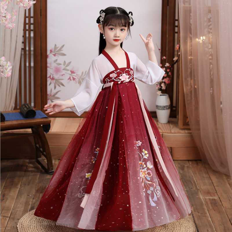 Clothing Sets Chinese Traditional Dress Costumes Hanfu For Girls Ancient Retro Tang Year Suit Dance Cheongsam Kimono Toddler Cloth, Blue
Clothing Sets Chinese Traditional Dress Costumes Hanfu For Girls Ancient Retro Tang Year Suit Dance Cheongsam Kimono Toddler Cloth, Blue