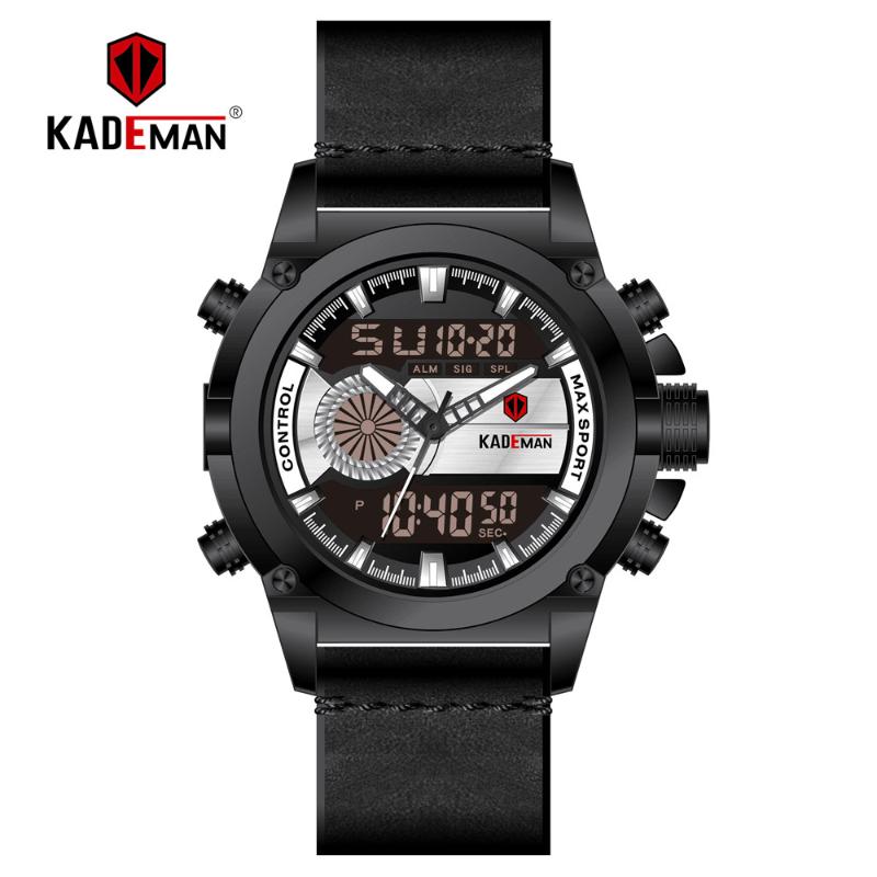 Wristwatches KADEMAN Men Sport LED Digital Watches Dual Display Wristwatch Military Army Automatic Fashion Waterproof Clock, Slivery;brown
Wristwatches KADEMAN Men Sport LED Digital Watches Dual Display Wristwatch Military Army Automatic Fashion Waterproof Clock, Slivery;brown