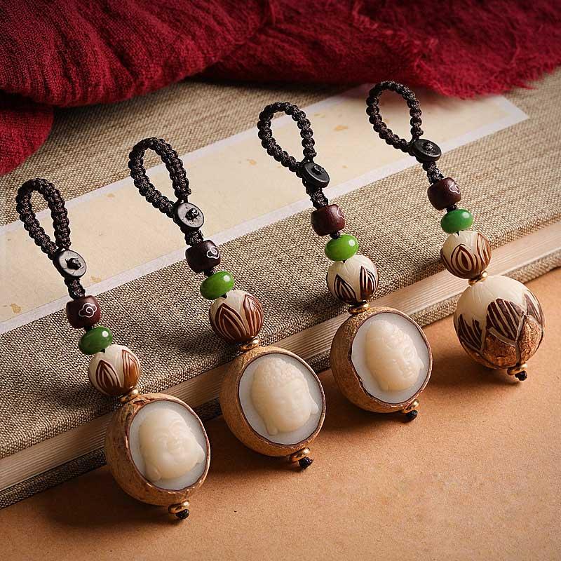 Keychains Bodhi Seed Lotus Flower Key Chain Strap Guanyin Maitreya Buddha Head Pendant Ring Women Men Yoga Jewelry For Cars Bags Keys
Keychains Bodhi Seed Lotus Flower Key Chain Strap Guanyin Maitreya Buddha Head Pendant Ring Women Men Yoga Jewelry For Cars Bags Keys