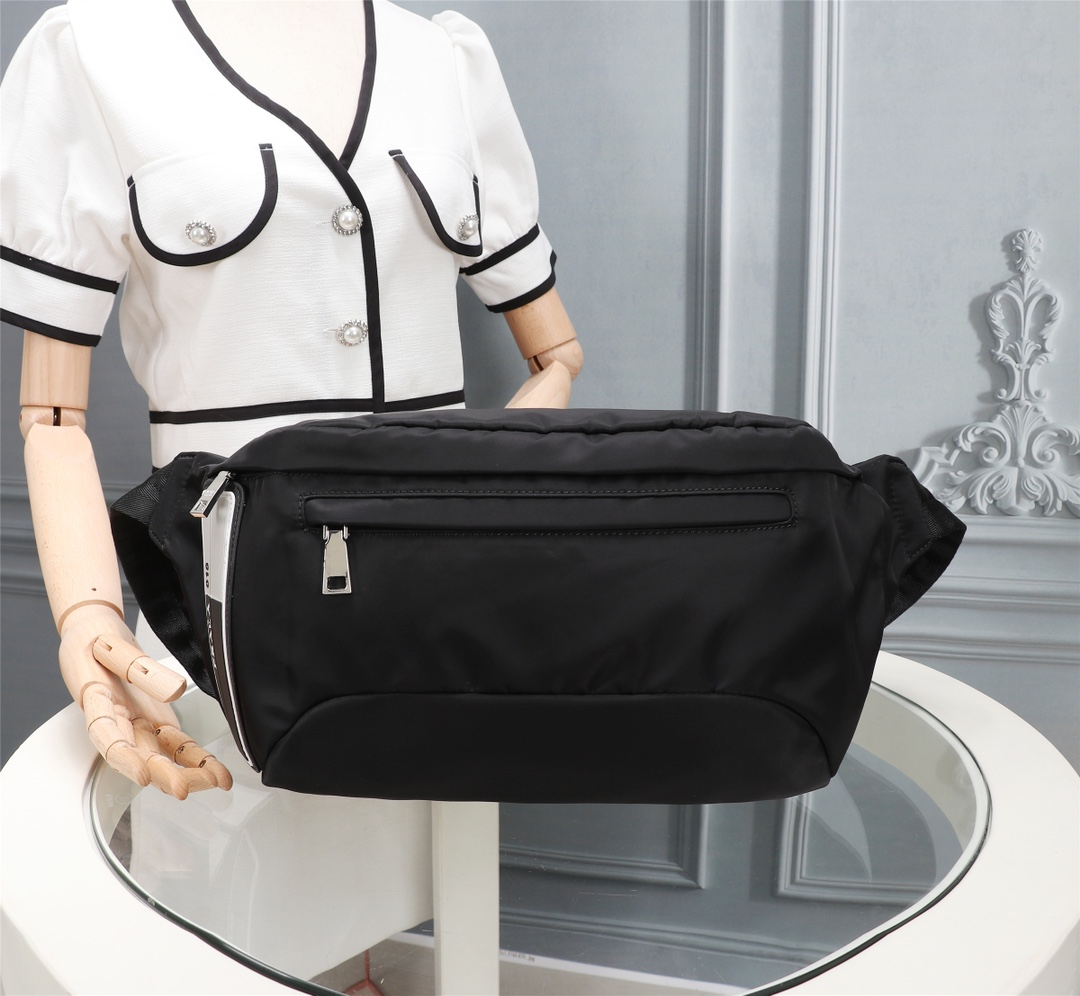 Unisex black nylon waist bag sports fitness running multifunctional waterproof portable fashion casual change backpack
Unisex black nylon waist bag sports fitness running multifunctional waterproof portable fashion casual change backpack