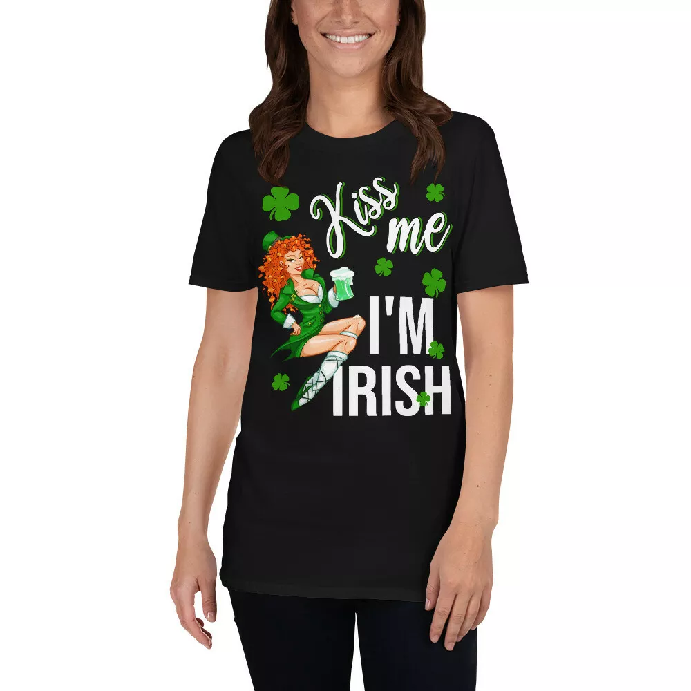 Kiss Me I'm Irish Funny St Patrick's Day Shamrock Irish Girl T-Shirt, White;black
Kiss Me I'm Irish Funny St Patrick's Day Shamrock Irish Girl T-Shirt, White;black
