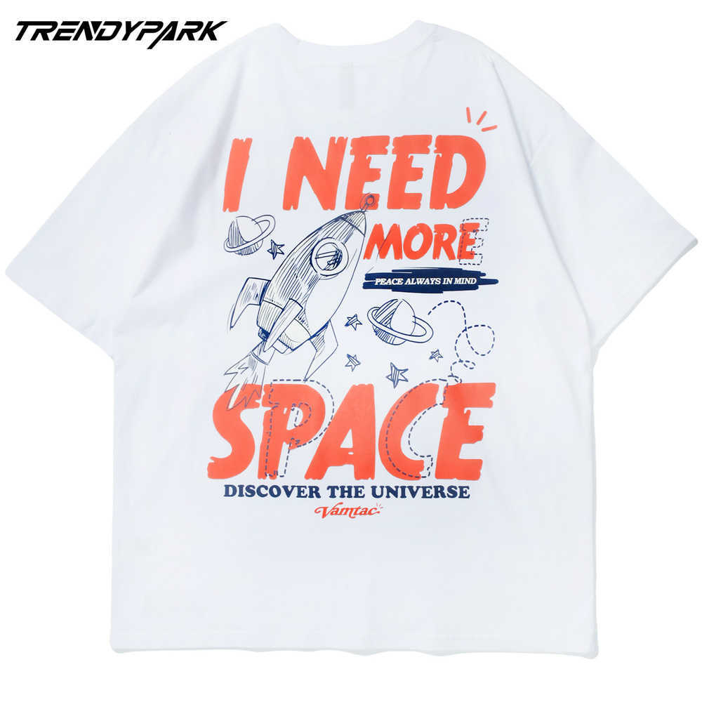 Men's Letters Harajuku T-Shirt Hip Hop Oversized Print T Shirt Cotton Casual Summer Short Sleeve Tshirt Black Clothing Tops 210601