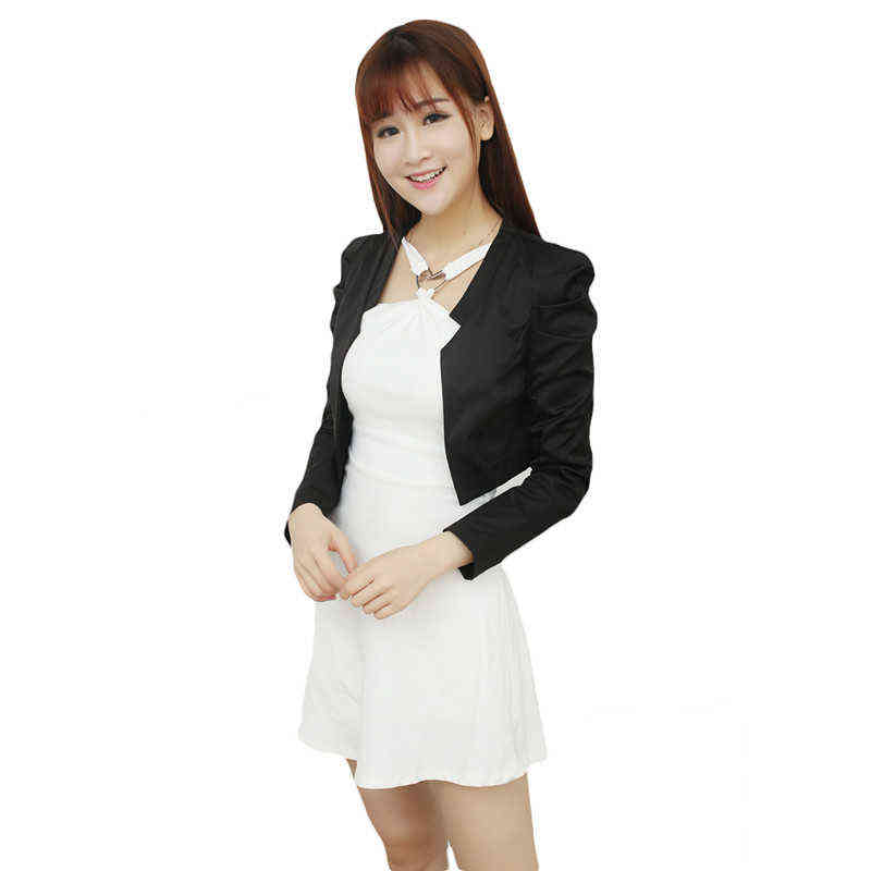 Blazer Coat Women Korean Short s Jacket Spring Summer Office White Slim Clothing Cardigan Black Coats LD03 211122