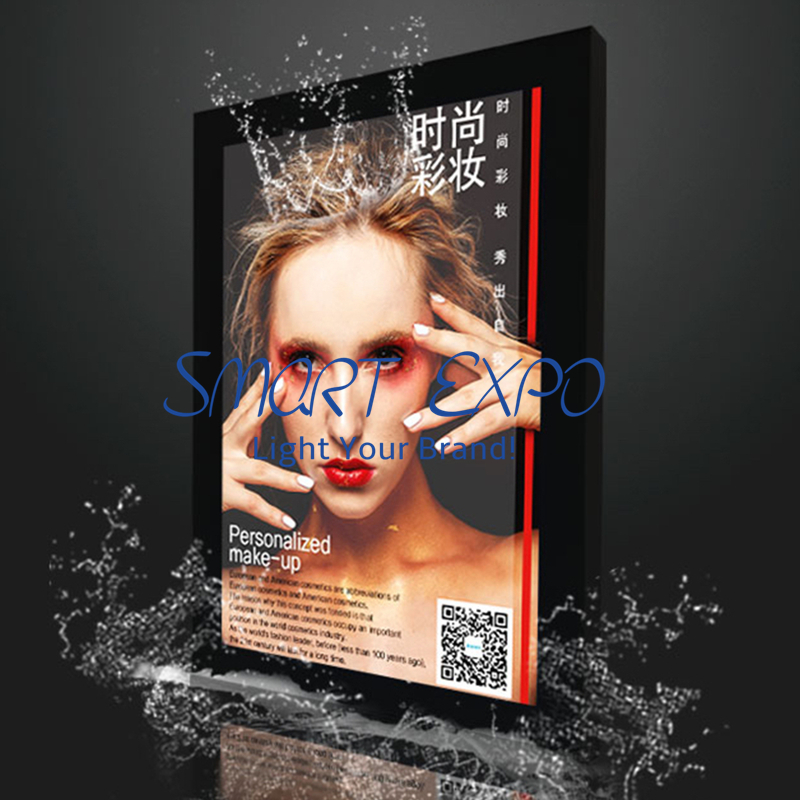 Restaurant Outdoor LED Sign Box Advertising Display Poster Billboard with Exquisite Waterproof Aluminum Frame and Wood Case Packing (60*80cm)