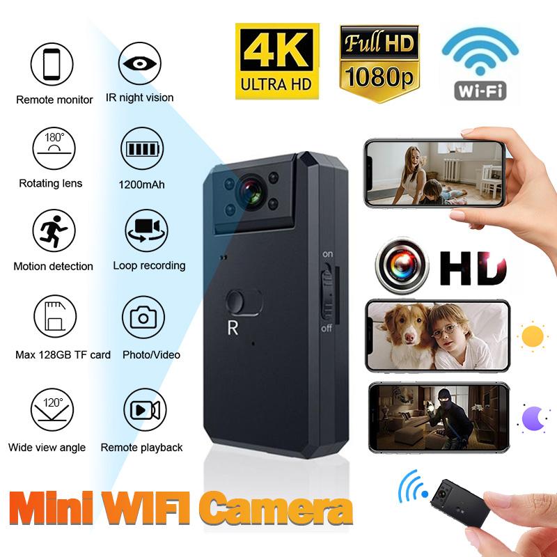 Mini Cameras DV/ WiFi Camera Home Security HD 4K/1080P Night Vision Motion Detection Actie Sensor Camcorder
Mini Cameras DV/ WiFi Camera Home Security HD 4K/1080P Night Vision Motion Detection Actie Sensor Camcorder