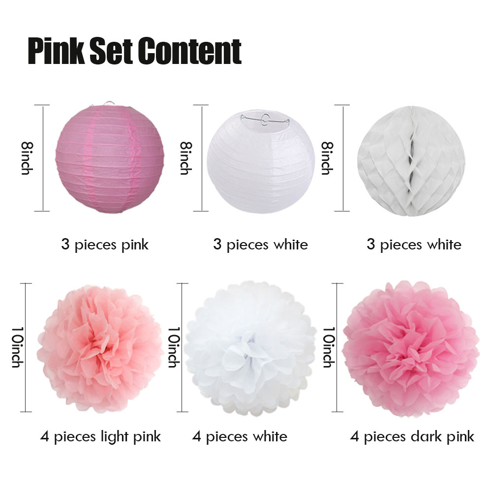 Hot 21Pieces Pink Set Round Paper antern For Baby Gir Shower Decoration Baptism Party Decor Hanging Pompom Crafts Ornament
Hot 21Pieces Pink Set Round Paper antern For Baby Gir Shower Decoration Baptism Party Decor Hanging Pompom Crafts Ornament