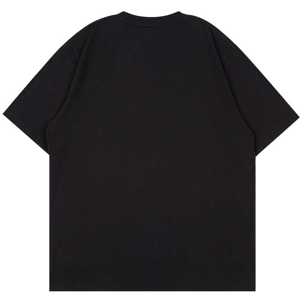 Aolamegs Men's Tee Shirts Sexy Manga Girls Kanji Print Anime Summer Baggy College Style Tops Fashion Otaku Streetwear 210629