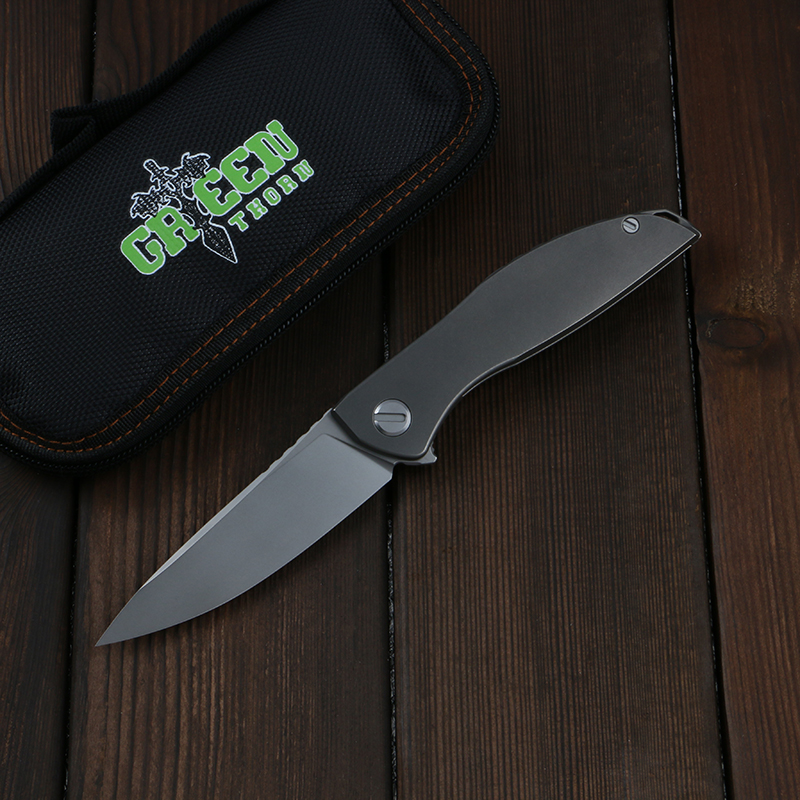 Green thorn NEON ZERO D2 blade TC4 titanium handle practical folding knife outdoor camping hunting EDC tool
Green thorn NEON ZERO D2 blade TC4 titanium handle practical folding knife outdoor camping hunting EDC tool