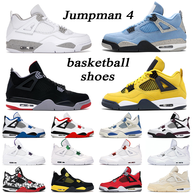 4 Retro Lightning Basketball Shoes men women 4s White Oreo University Blue Black Cat Cool Grey Sail outdoor mens trainer
4 Retro Lightning Basketball Shoes men women 4s White Oreo University Blue Black Cat Cool Grey Sail outdoor mens trainer
