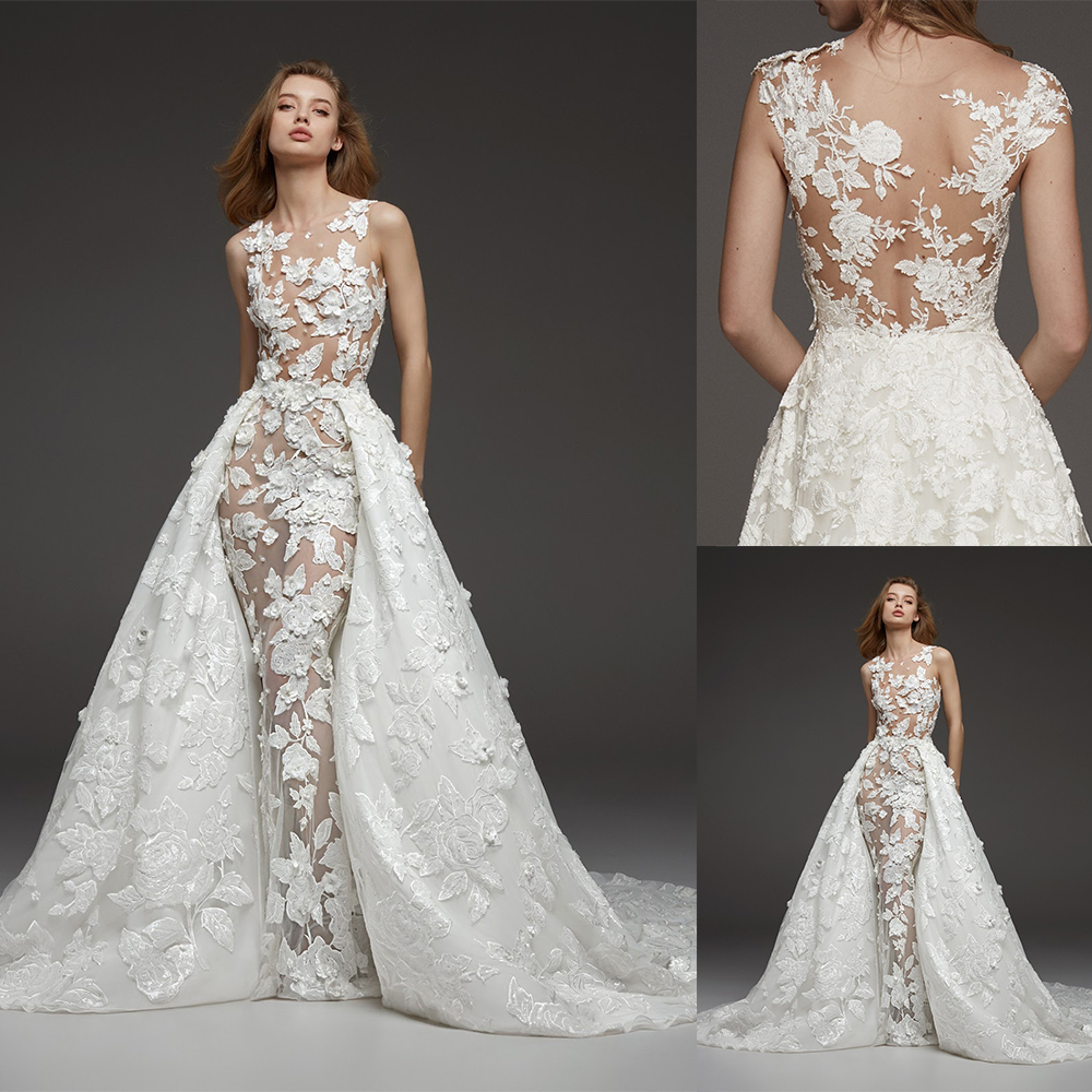 2021 Arabic Mermaid Wedding Dresses Bridal Gowns With Detachable Train Long Sleeve White Lace Appliqued Robe De Mariée, Orange
2021 Arabic Mermaid Wedding Dresses Bridal Gowns With Detachable Train Long Sleeve White Lace Appliqued Robe De Mariée, Orange