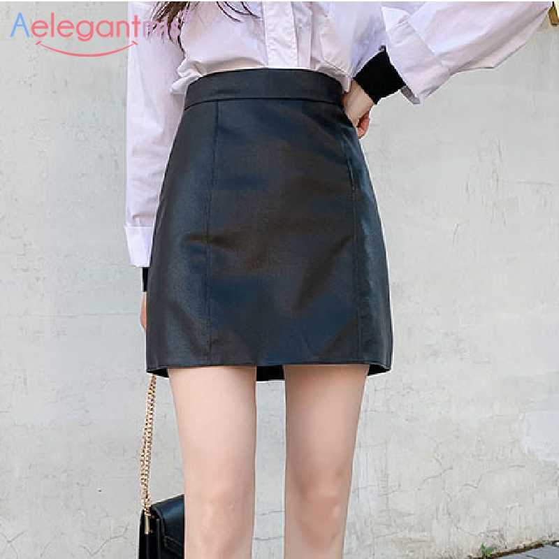 Aelegantmis Women Pu Leather Skirt Casual High Waist Mini Ladies Summer Fashion Elegant A-line Short s Faux 210607, Black
Aelegantmis Women Pu Leather Skirt Casual High Waist Mini Ladies Summer Fashion Elegant A-line Short s Faux 210607, Black