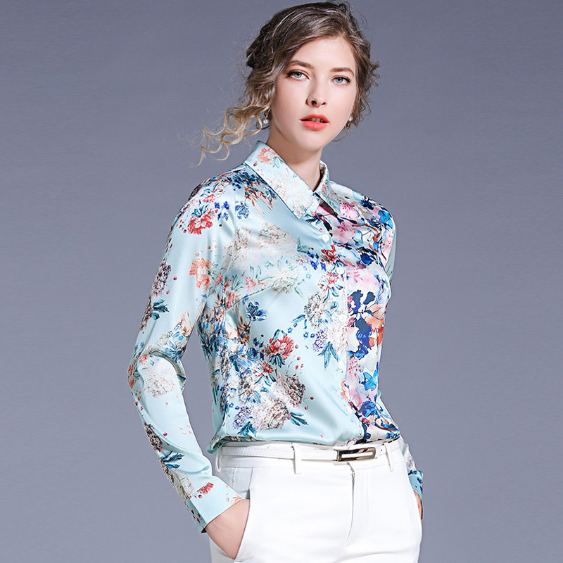 2021 Classic Casual Runway Floral Shirts Luxury Fashion Office Ladies Designer Shirt Long Sleeve Lapel Button Elegant Blouse Slim Autumn Winter Women Printed Tops
2021 Classic Casual Runway Floral Shirts Luxury Fashion Office Ladies Designer Shirt Long Sleeve Lapel Button Elegant Blouse Slim Autumn Winter Women Printed Tops