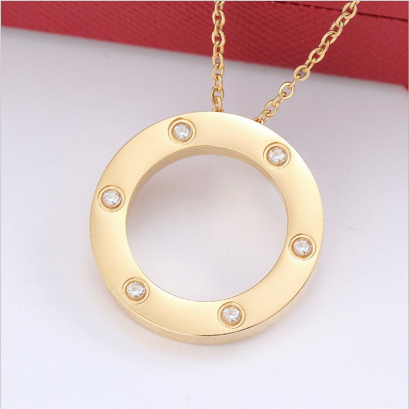 Love Necklace Women Stone Diamond Pendant Fashion Designer Jewelry Party Wedding Anniversary Engagement Gift Circle Stainless Steel Necklaces Gold Pendants
Love Necklace Women Stone Diamond Pendant Fashion Designer Jewelry Party Wedding Anniversary Engagement Gift Circle Stainless Steel Necklaces Gold Pendants