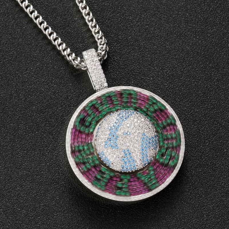 Pendant Necklaces Hip Hop Necklace Rotatable Earth Men's Tide Brand Out Micro-paved Colored Zircon Penda
Pendant Necklaces Hip Hop Necklace Rotatable Earth Men's Tide Brand Out Micro-paved Colored Zircon Penda