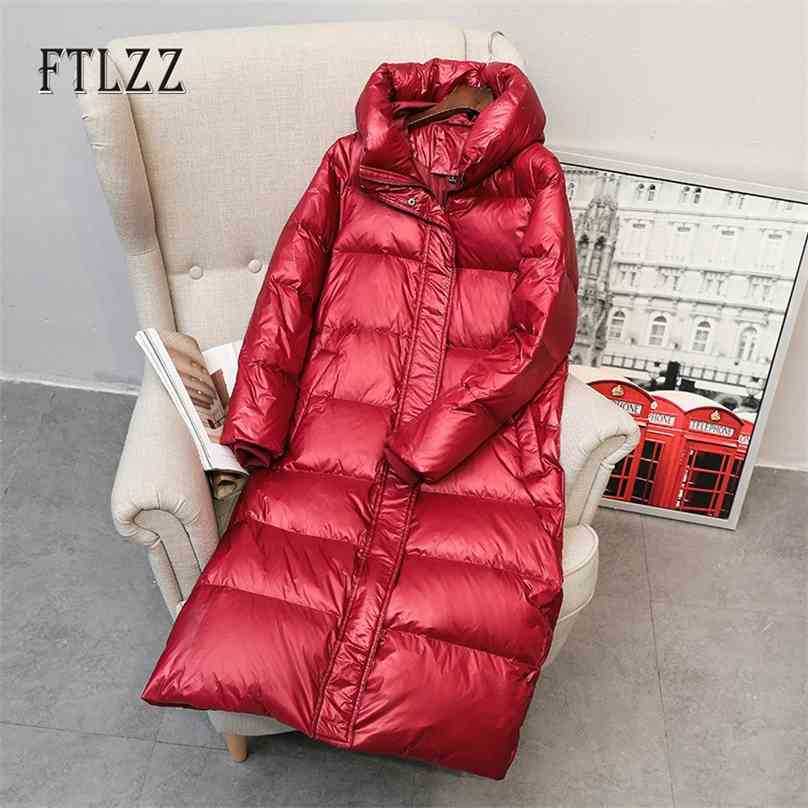 Fashion Long Down Jacket Women Slim Hooded Zipper Winter Thick Warm Outerwear Female Bling White Coat Parkas Mujer 210525
Fashion Long Down Jacket Women Slim Hooded Zipper Winter Thick Warm Outerwear Female Bling White Coat Parkas Mujer 210525