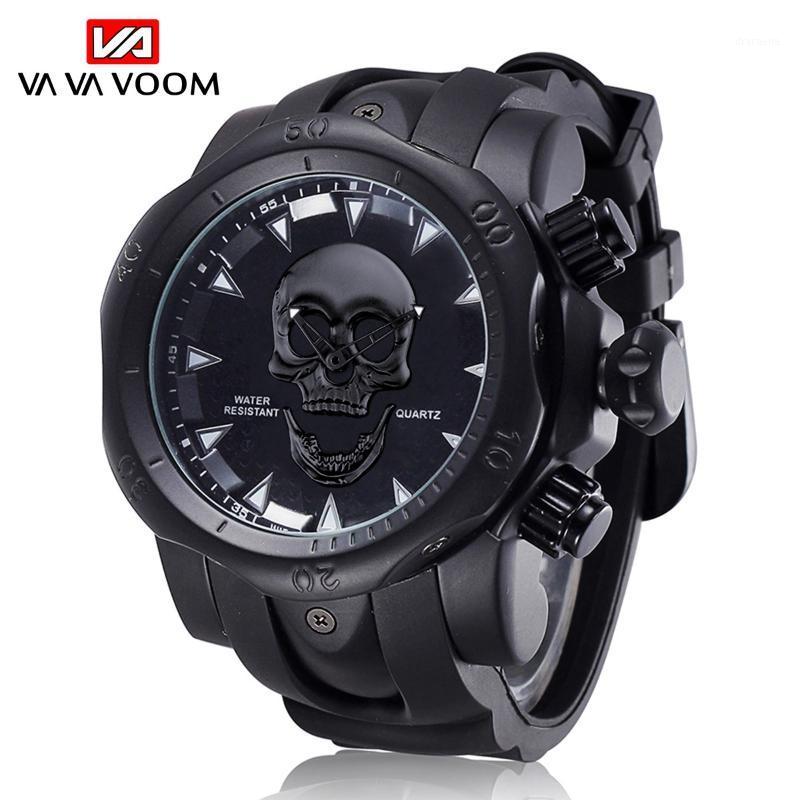 Big Dial Rotatable 3D Skull Watch Men Gold Black Ghost Silicone Band Wrist Watches For Casual Wristwatches, Va220 gold
Big Dial Rotatable 3D Skull Watch Men Gold Black Ghost Silicone Band Wrist Watches For Casual Wristwatches, Va220 gold
