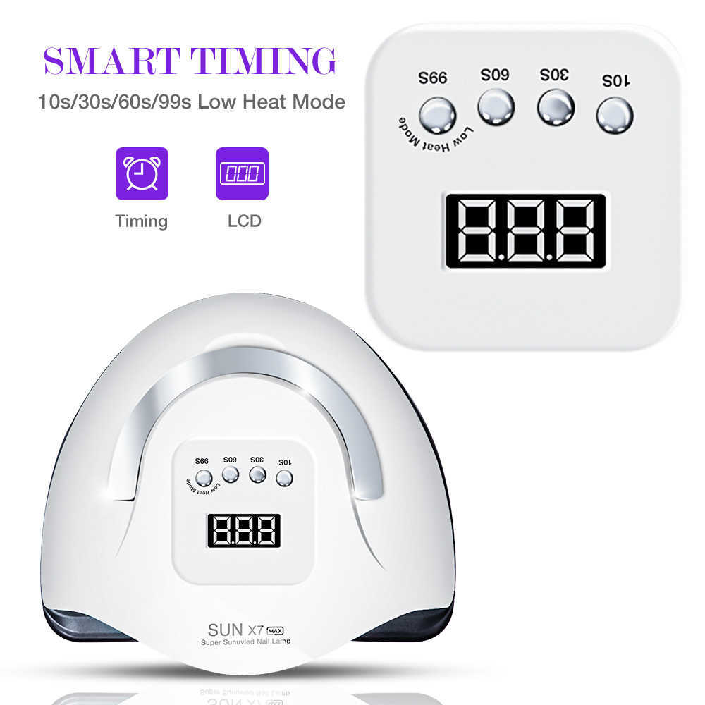 150W UV Lamp Nail Dryer Sunx7 Max lamp for Drying 45/36Pcs LED Manicure Sun Led Light Art Tool 210622