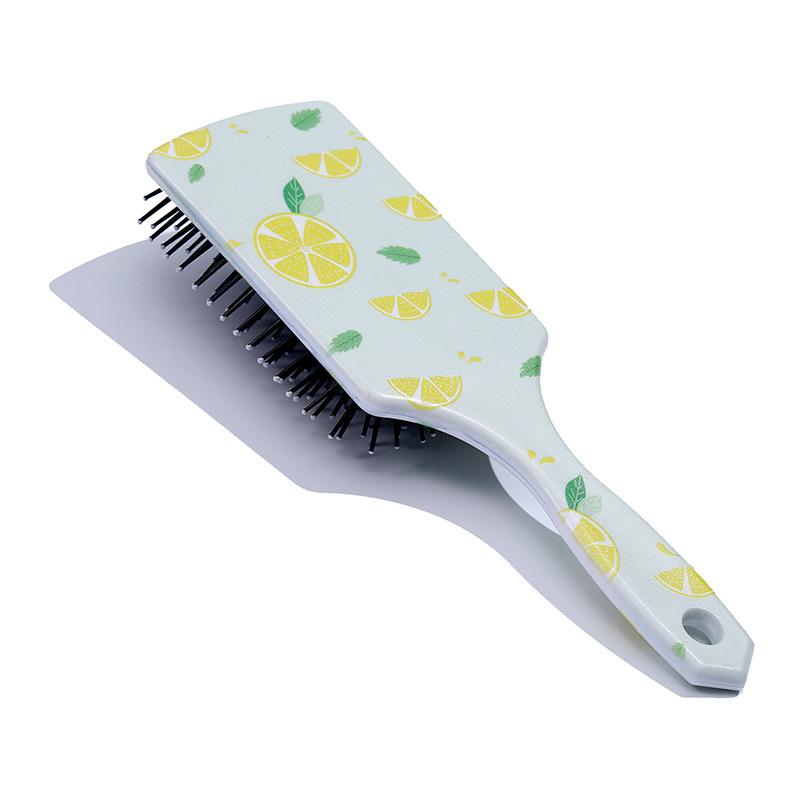 Hair Brushes Fashion Comb Cute Cartoon Fruit Pattern Floral Massage Children Girl Carry Long Mm Anti-knot Brush