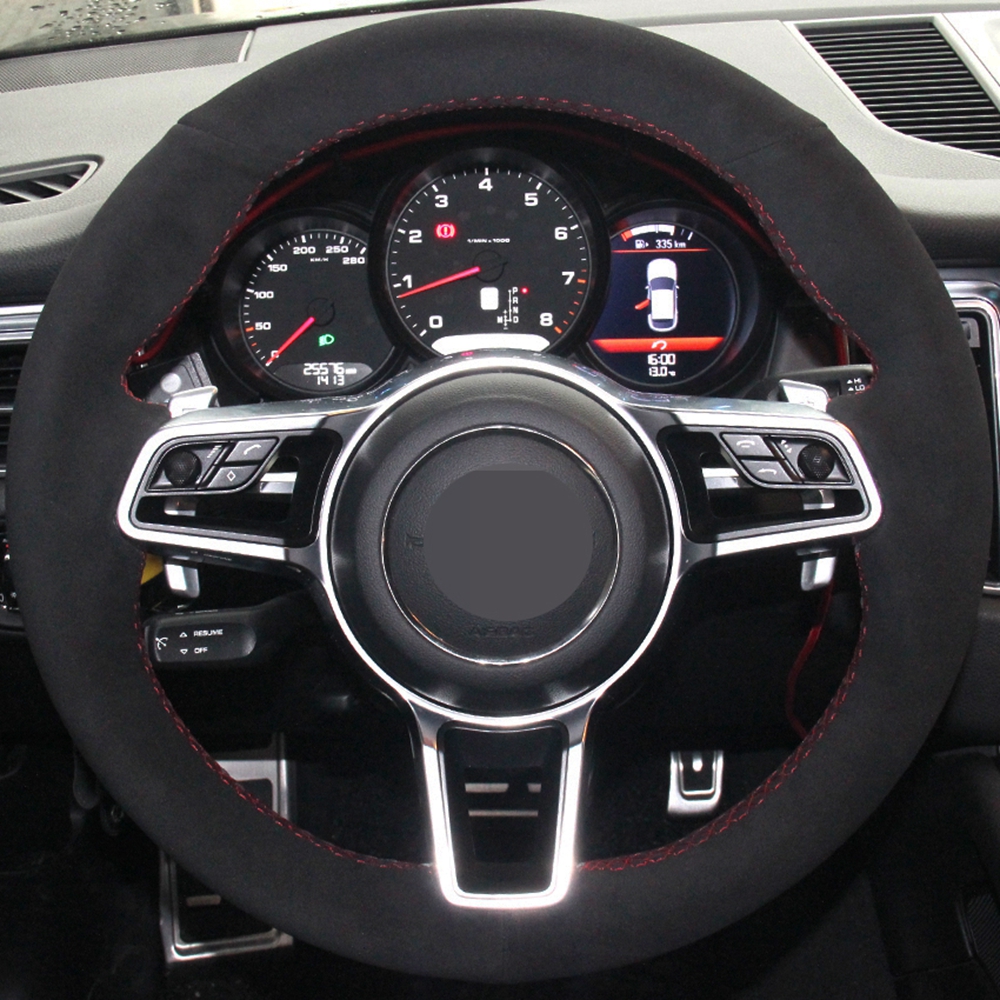Car Steering Wheel Cover DIY Hand-stitched Black Suede For Porsche Macan Panamera 2013-2019 Cayenne 2015-2019 718 911 2015-2019
Car Steering Wheel Cover DIY Hand-stitched Black Suede For Porsche Macan Panamera 2013-2019 Cayenne 2015-2019 718 911 2015-2019