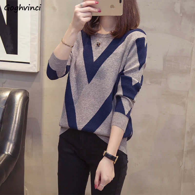 Sweaters Women Autumn O-neck Slim Knitting Pullovers Large Size L-5XL Loose Womens Winter Korean-style All-match Printed Chic G1008, White;black
Sweaters Women Autumn O-neck Slim Knitting Pullovers Large Size L-5XL Loose Womens Winter Korean-style All-match Printed Chic G1008, White;black