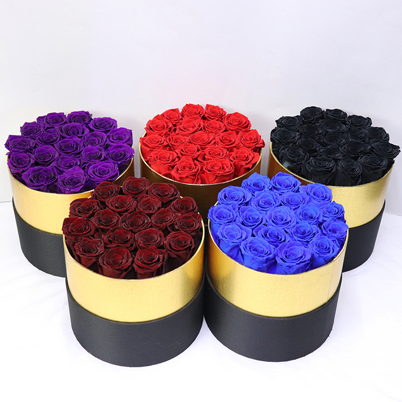 Eternal Rose in Box Preserved Real Rose Flowers With Box Set The Best Mother's Day Gift Romantic Valentines Day Gifts Wholesale 210317