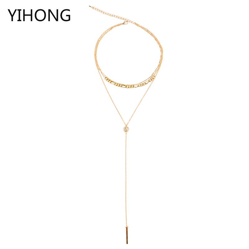 Pendant Necklaces Multilayered Bar Long Chain Necklace Simple Custom Layered Choker For Fashion Women Jewelry
Pendant Necklaces Multilayered Bar Long Chain Necklace Simple Custom Layered Choker For Fashion Women Jewelry