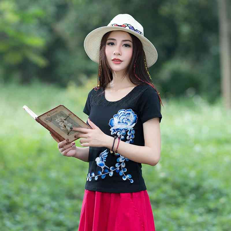 fashion cotton blouse women shirt summer short sleeve ladies tops white female clothing blusas 0202 40 210506