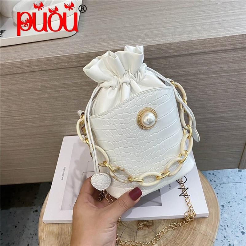 Cross Body Bag Women 2021 Retro Crocodile Chain Pearl Bucket Women's Portable One Shoulder Straddle Purses And Handbags, Black
Cross Body Bag Women 2021 Retro Crocodile Chain Pearl Bucket Women's Portable One Shoulder Straddle Purses And Handbags, Black
