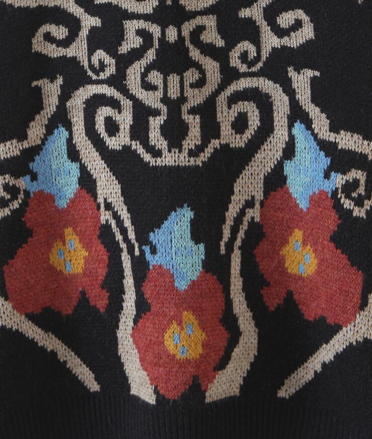 Spring Ethnic Geometric Totem Knitted Sweater Vest Preppy Style Korean Clothes Cool Girl Sleeveless Jumper Y2K Knitwear 210429