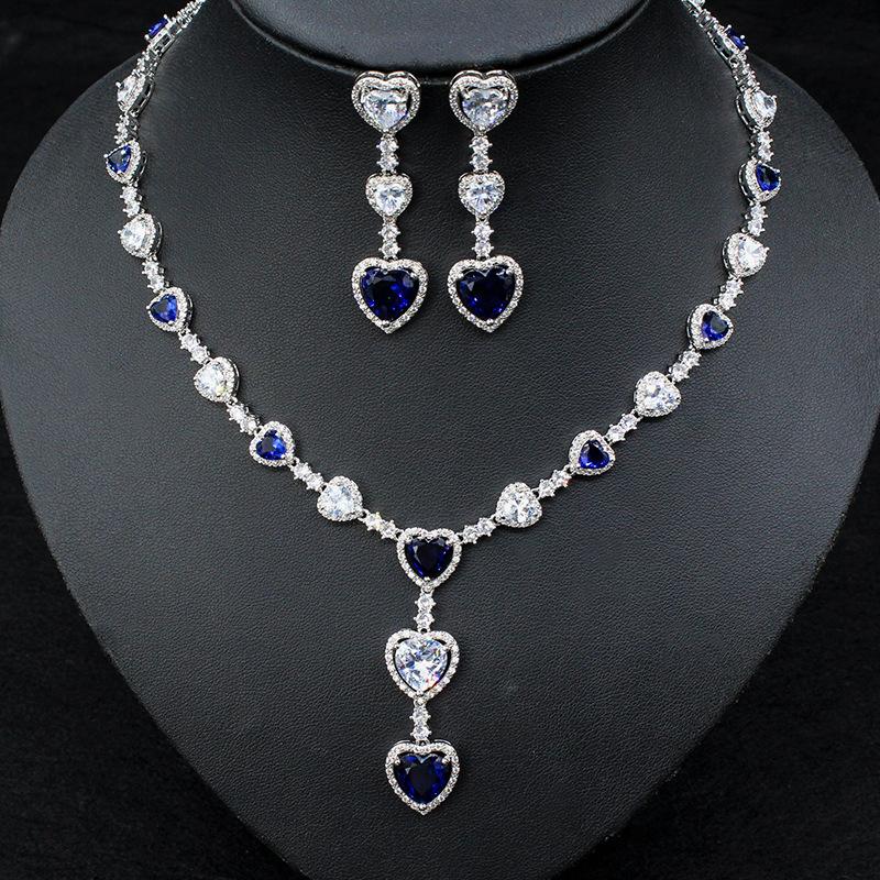 Earrings & Necklace EYER Nigeria Luxury 2pcs Bridal Zirconia Jewelry Sets For Women Banquet Party Elegant Dubai CZ Crystal Wedding, Silver
Earrings & Necklace EYER Nigeria Luxury 2pcs Bridal Zirconia Jewelry Sets For Women Banquet Party Elegant Dubai CZ Crystal Wedding, Silver
