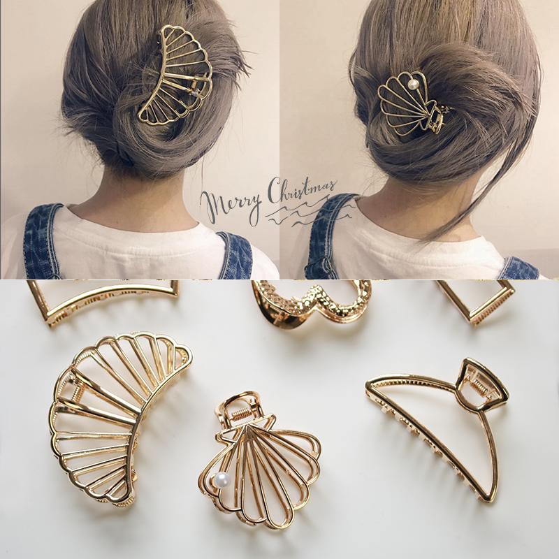Hair Clips & Barrettes Korean Fashion Retro For Women Girls Hairgrips Geometric Metal Star Shell Female Gripper Accessories, Golden;silver
Hair Clips & Barrettes Korean Fashion Retro For Women Girls Hairgrips Geometric Metal Star Shell Female Gripper Accessories, Golden;silver