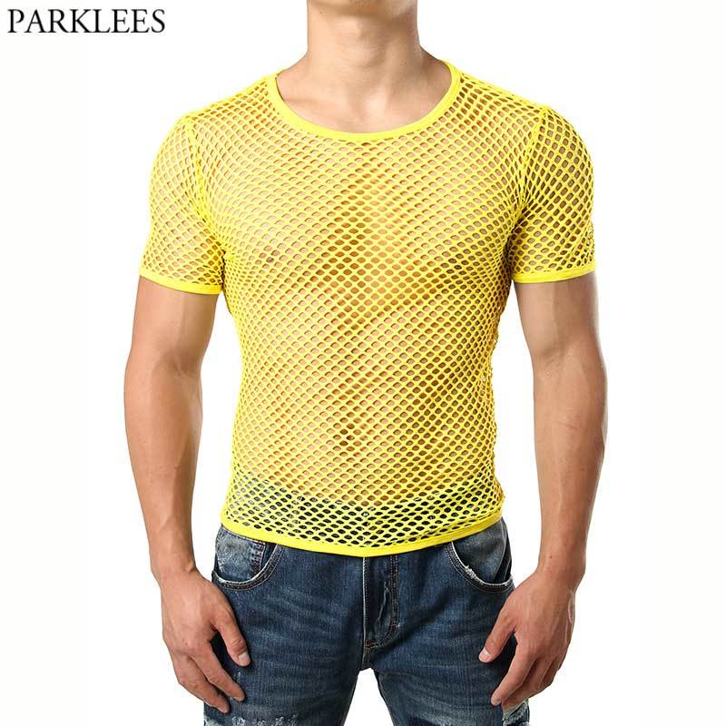 Yellow Mesh See Through Tshirt Men 2020 Sexy New Short Sleeve Fishnet Transparent Tee Shirt Homme Hip Hop Streetwear Tops Tees Y0323, White
Yellow Mesh See Through Tshirt Men 2020 Sexy New Short Sleeve Fishnet Transparent Tee Shirt Homme Hip Hop Streetwear Tops Tees Y0323, White