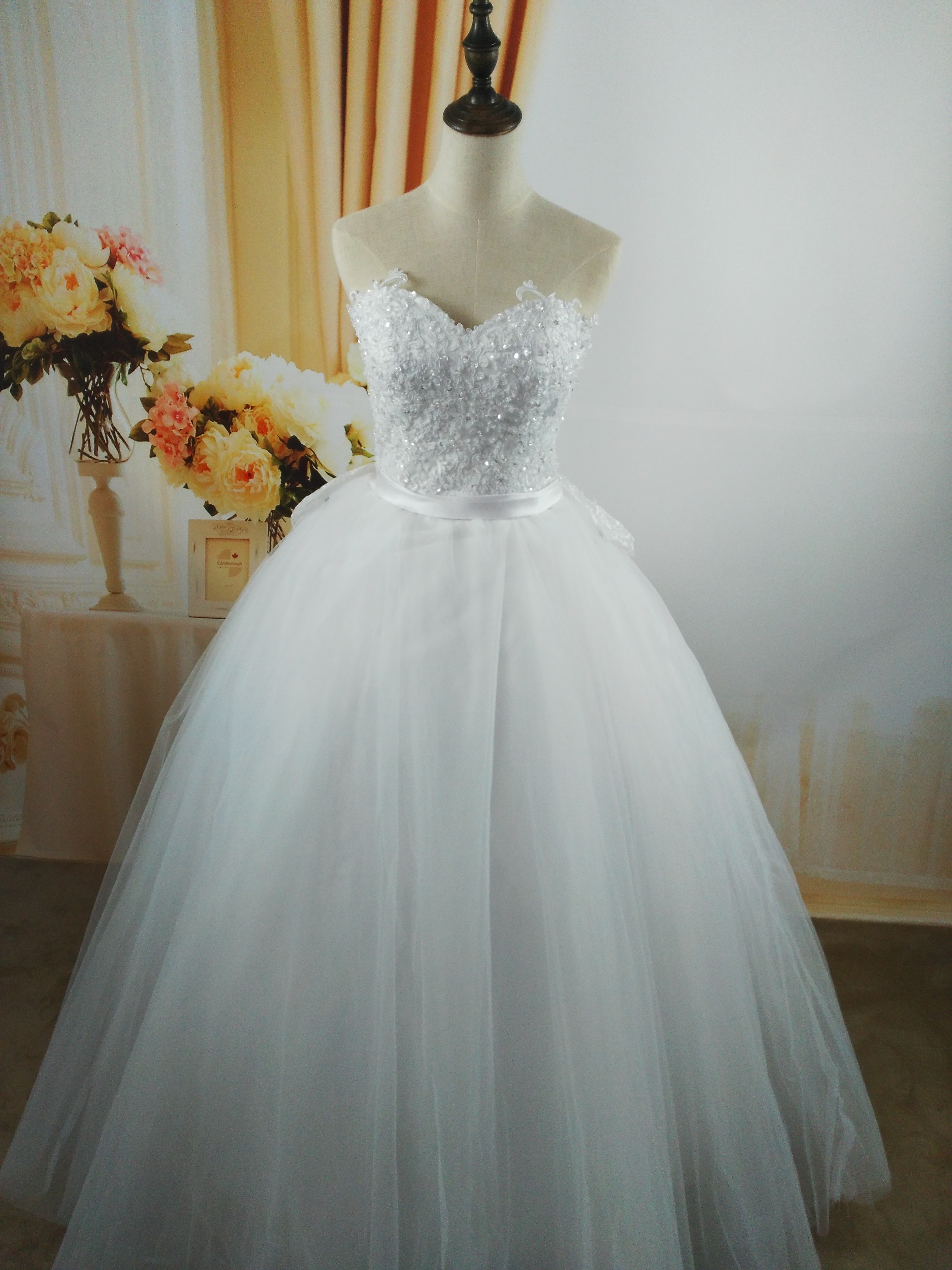 ZJ9008 High Quality Sequins Strapless Fashion White Ivory Brides Dresses Wedding Dress Bride Floor Length plus size maxi formal 2-26W