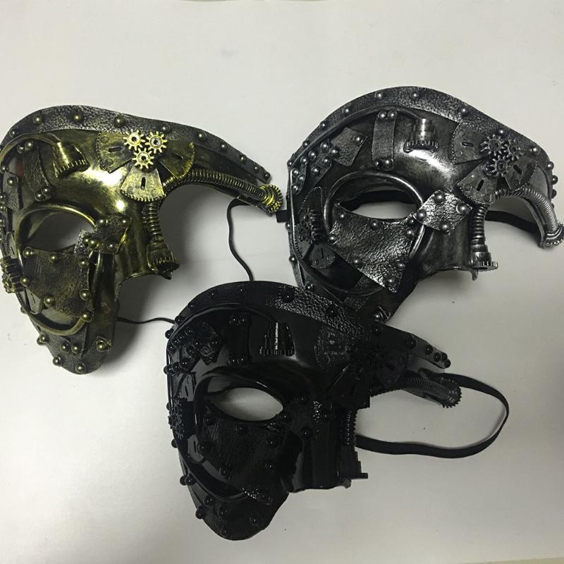Other Event & Party Supplies Adult Anime Masque Mechanical Gear Mask Steampunk Punk Masquerade Cosplay Ball Half Face Men Costume Halloween