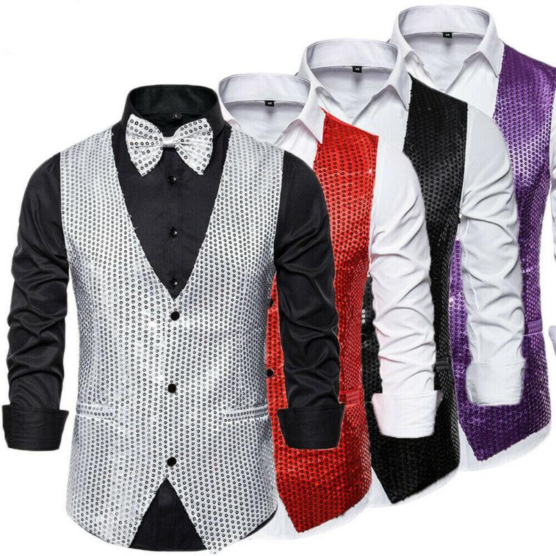 Men' Vests Trendy Button Formal Business V- Neck Slim Fit Vest Suit Tuxedo Waistcoat With Tie, Black
Men' Vests Trendy Button Formal Business V- Neck Slim Fit Vest Suit Tuxedo Waistcoat With Tie, Black