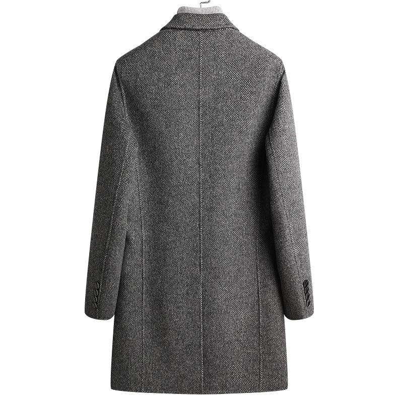 Autumn and winter detachable down liner herringbone double-sided tweed coat men's thickened medium length Tweed Wool Coat, Gray
Autumn and winter detachable down liner herringbone double-sided tweed coat men's thickened medium length Tweed Wool Coat, Gray